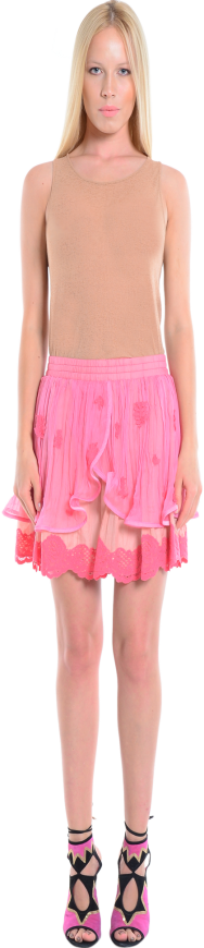 cat pink skirt