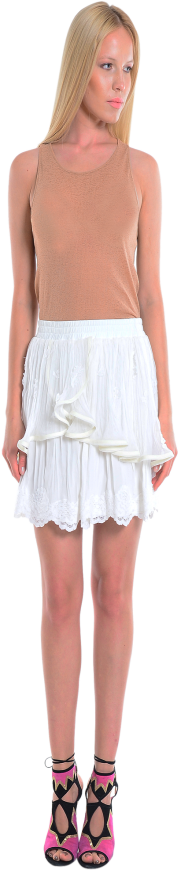 cat white skirt